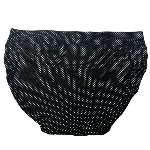 Warner's Women's Size 8 XL Panty Brief Hi Cut Polka Dot Black White New - Picture 2 of 7